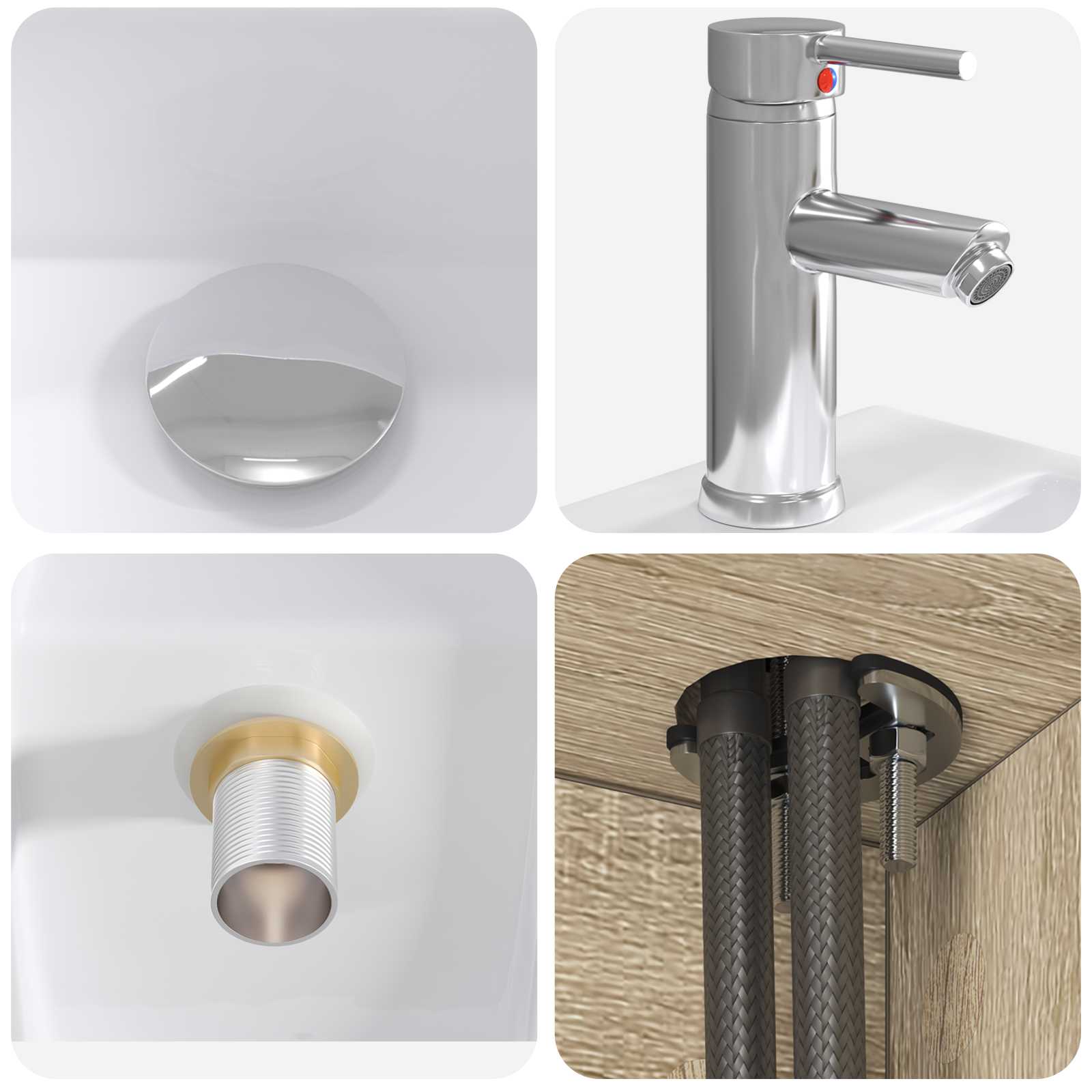 Badezimmermöbel-Set 2 pcs Sonoma-Eiche Holzwerkstoff