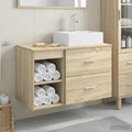 Badezimmermöbel-Set 2 pcs Sonoma-Eiche Holzwerkstoff