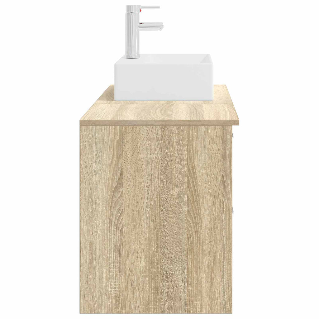 Badezimmermöbel-Set 2 pcs Sonoma-Eiche Holzwerkstoff