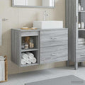 Badezimmermöbel-Set 2 pcs Grau Sonoma Holzwerkstoff