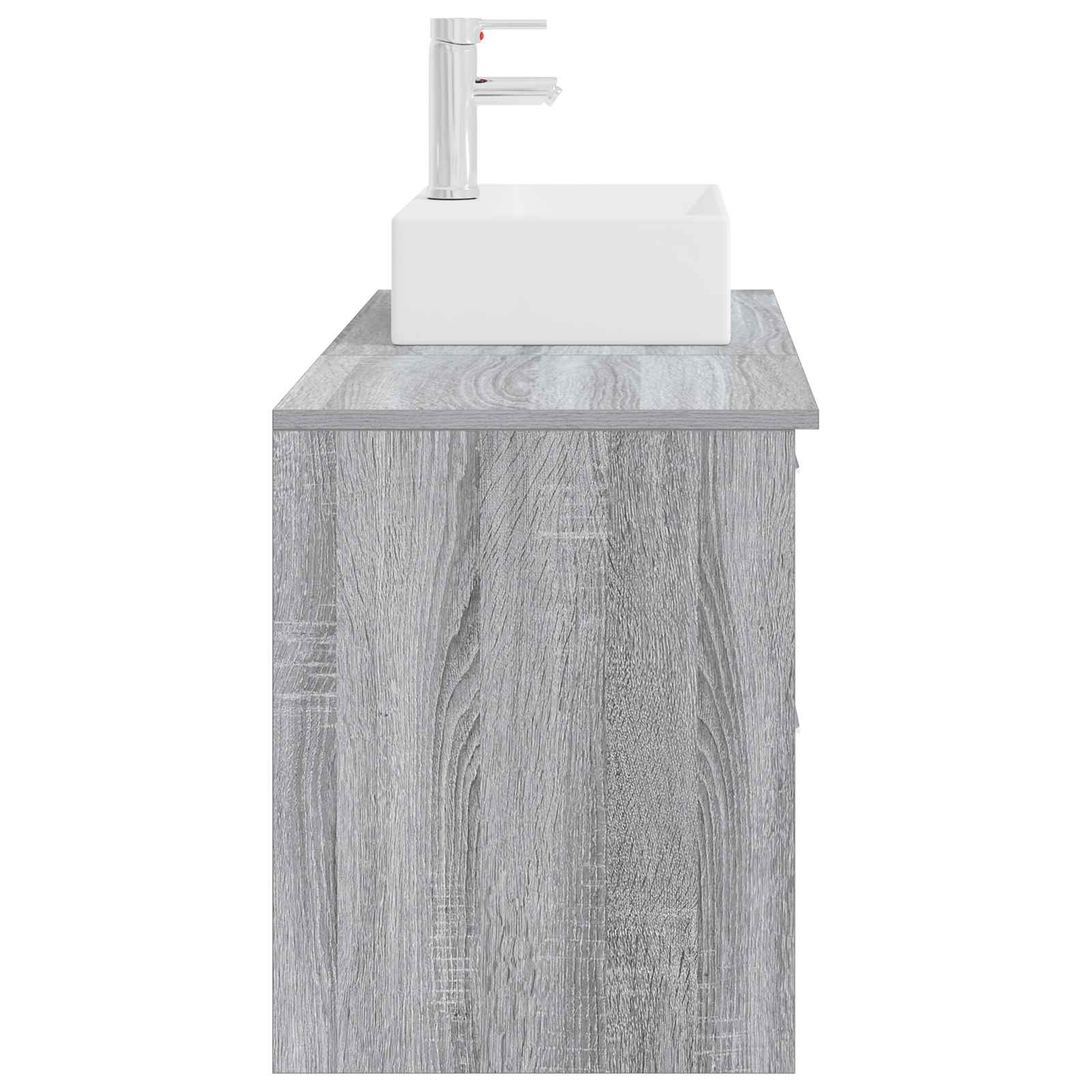 Badezimmermöbel-Set 2 pcs Grau Sonoma Holzwerkstoff