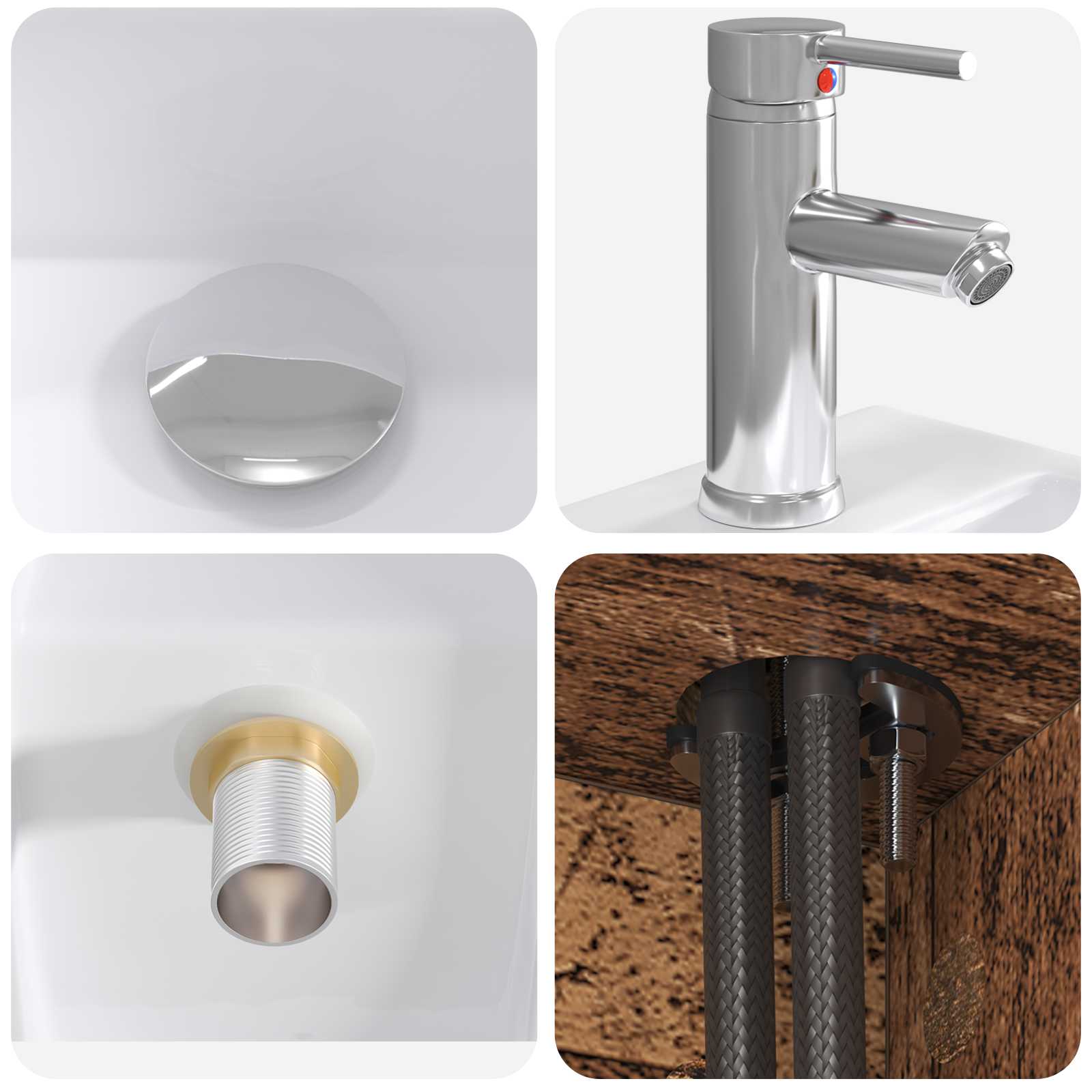 Badezimmermöbel-Set 2 pcs Altholz Holzwerkstoff