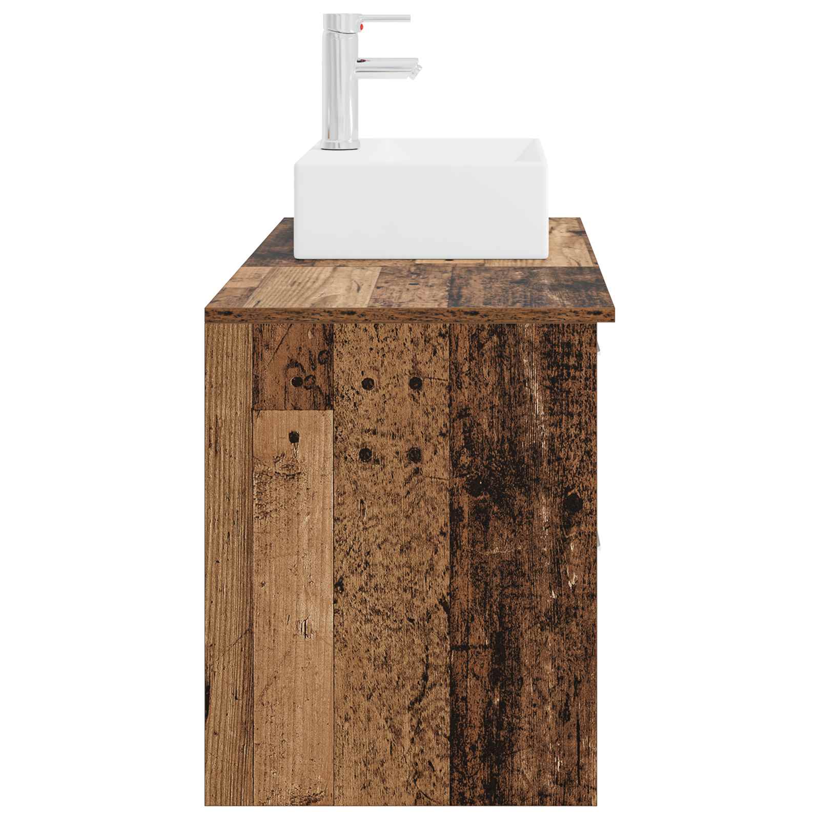 Badezimmermöbel-Set 2 pcs Altholz Holzwerkstoff