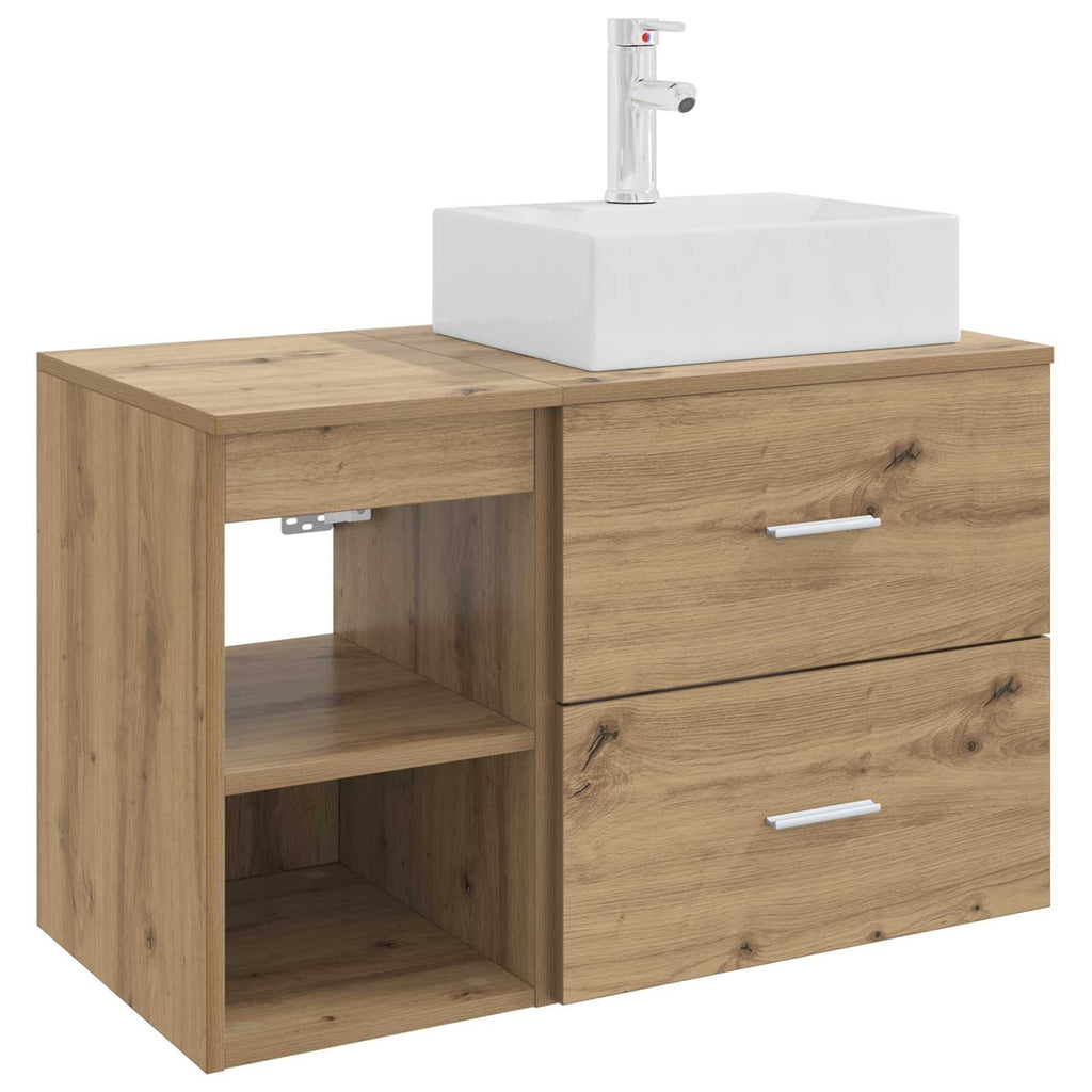 Badezimmermöbel-Set 2 pcs Artisan-Eiche Holzwerkstoff