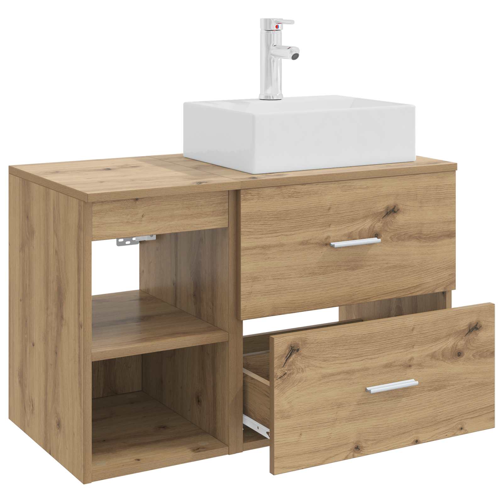 Badezimmermöbel-Set 2 pcs Artisan-Eiche Holzwerkstoff