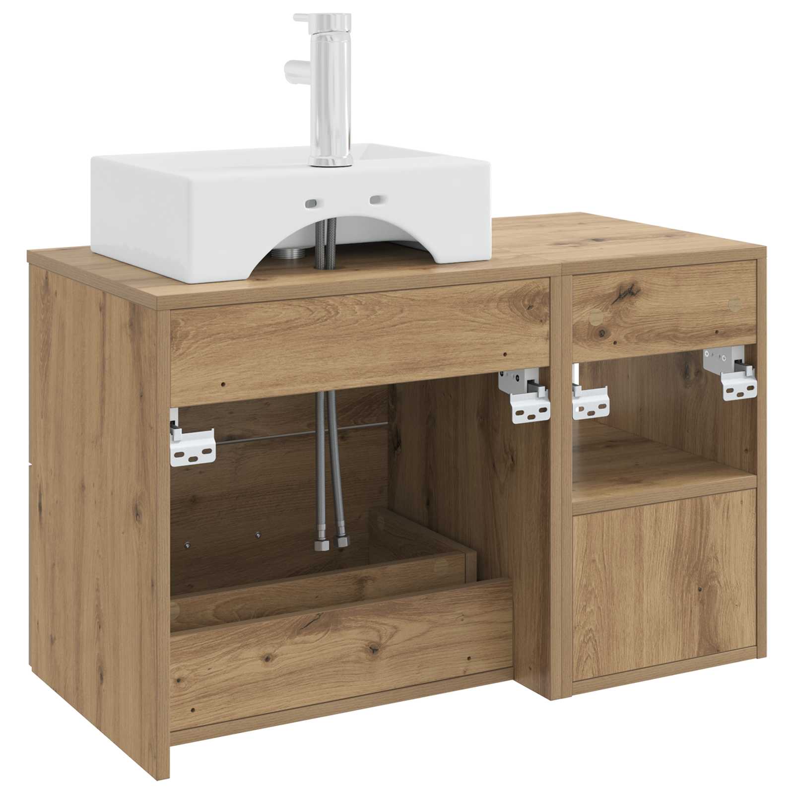 Badezimmermöbel-Set 2 pcs Artisan-Eiche Holzwerkstoff
