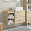 Badezimmermöbel-Set 2 pcs Sonoma-Eiche Holzwerkstoff