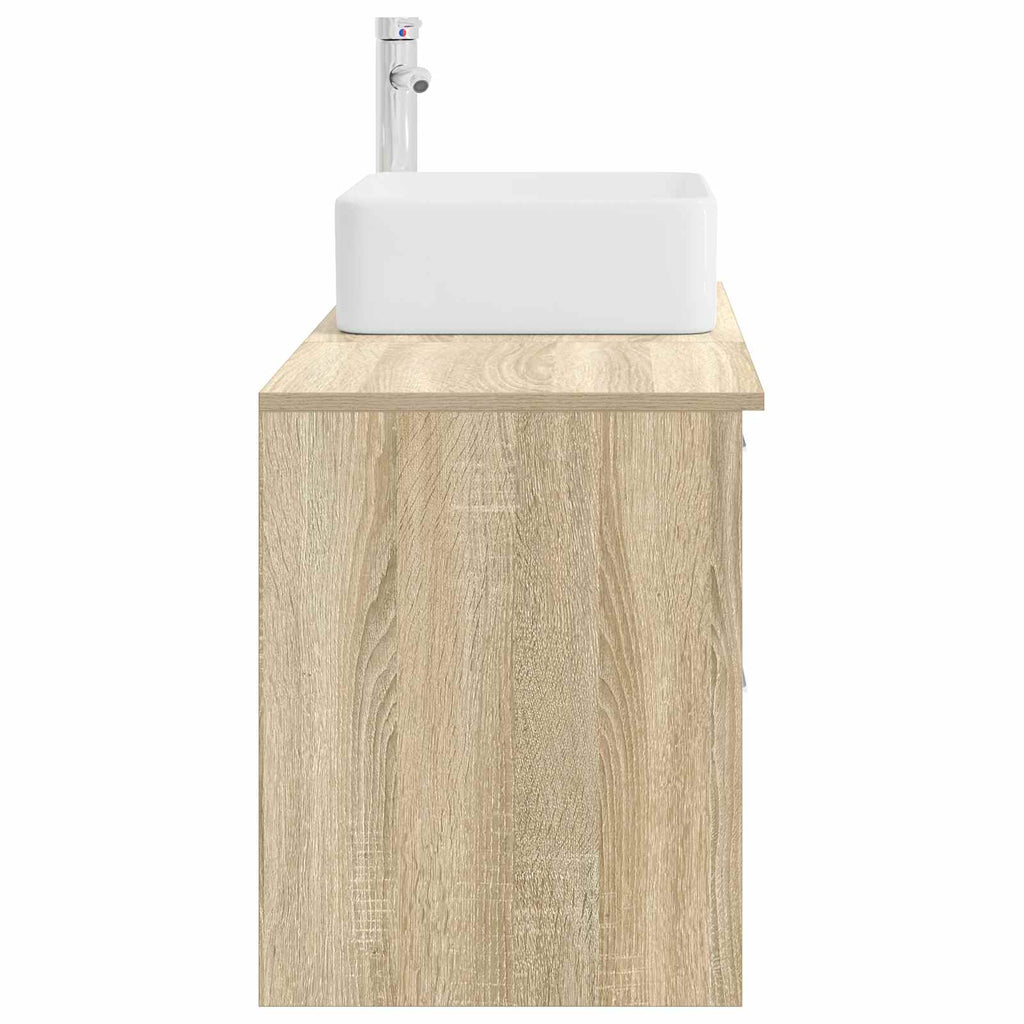 Badezimmermöbel-Set 2 pcs Sonoma-Eiche Holzwerkstoff