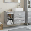 Badezimmermöbel-Set 2 pcs Grau Sonoma Holzwerkstoff