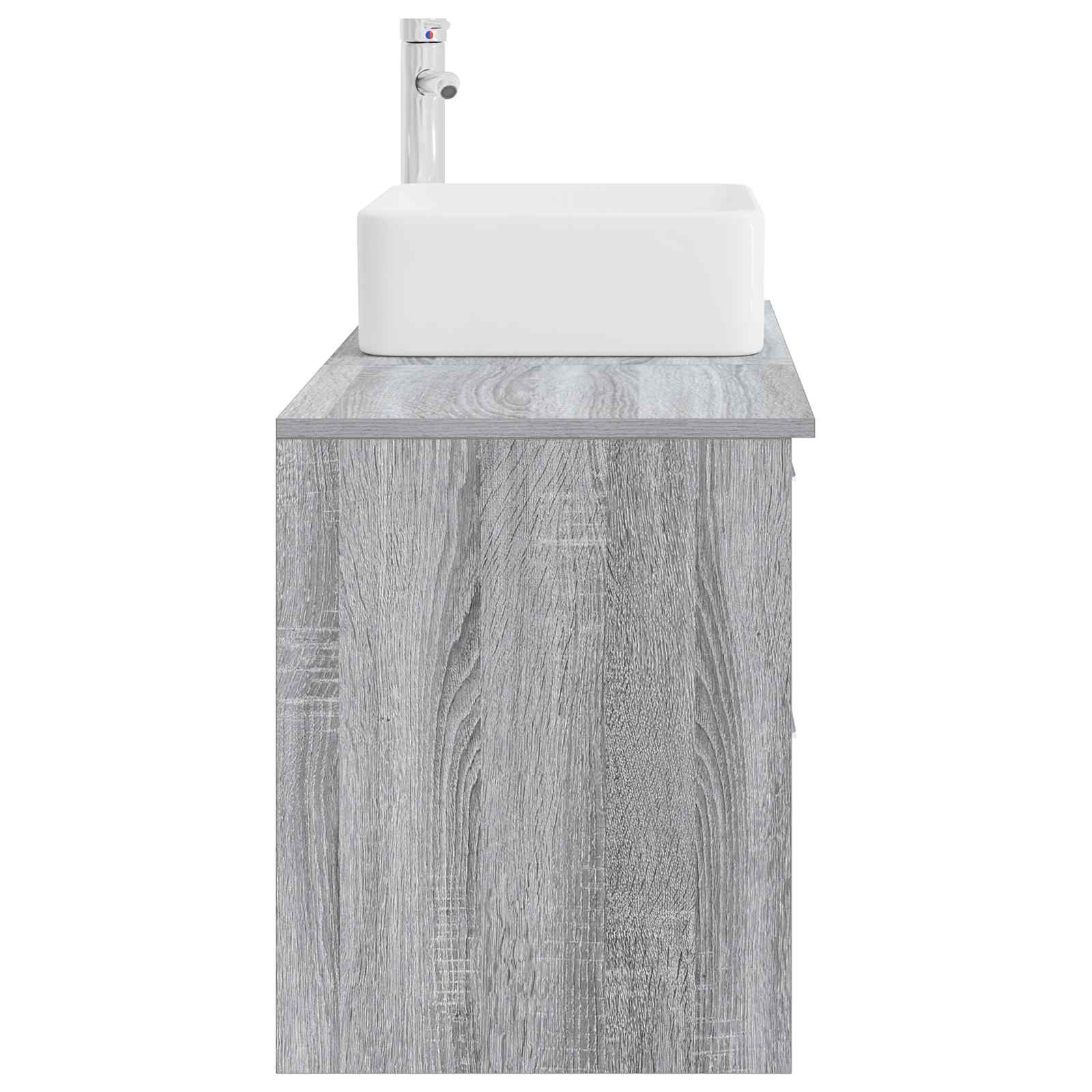 Badezimmermöbel-Set 2 pcs Grau Sonoma Holzwerkstoff