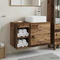 Badezimmermöbel-Set 2 pcs Altholz Holzwerkstoff
