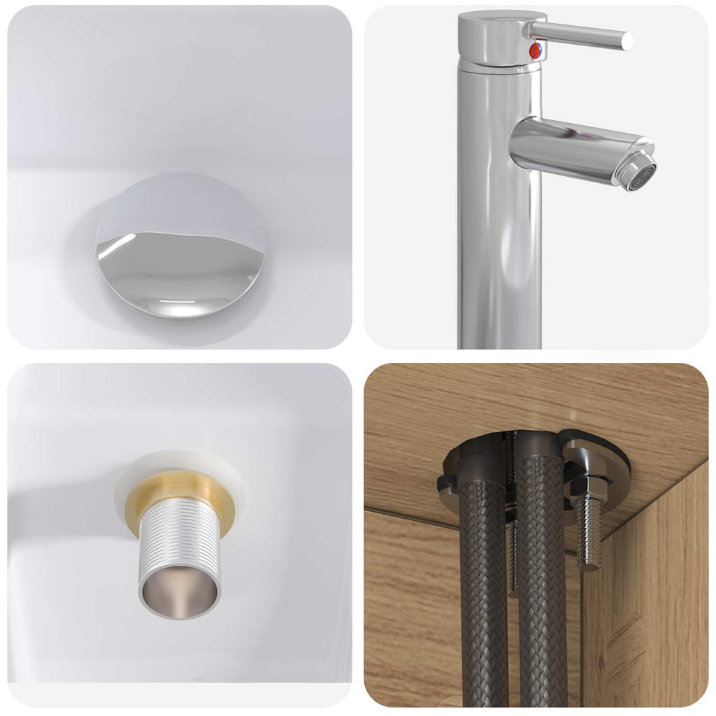 Badezimmermöbel-Set 2 pcs Artisan-Eiche Holzwerkstoff