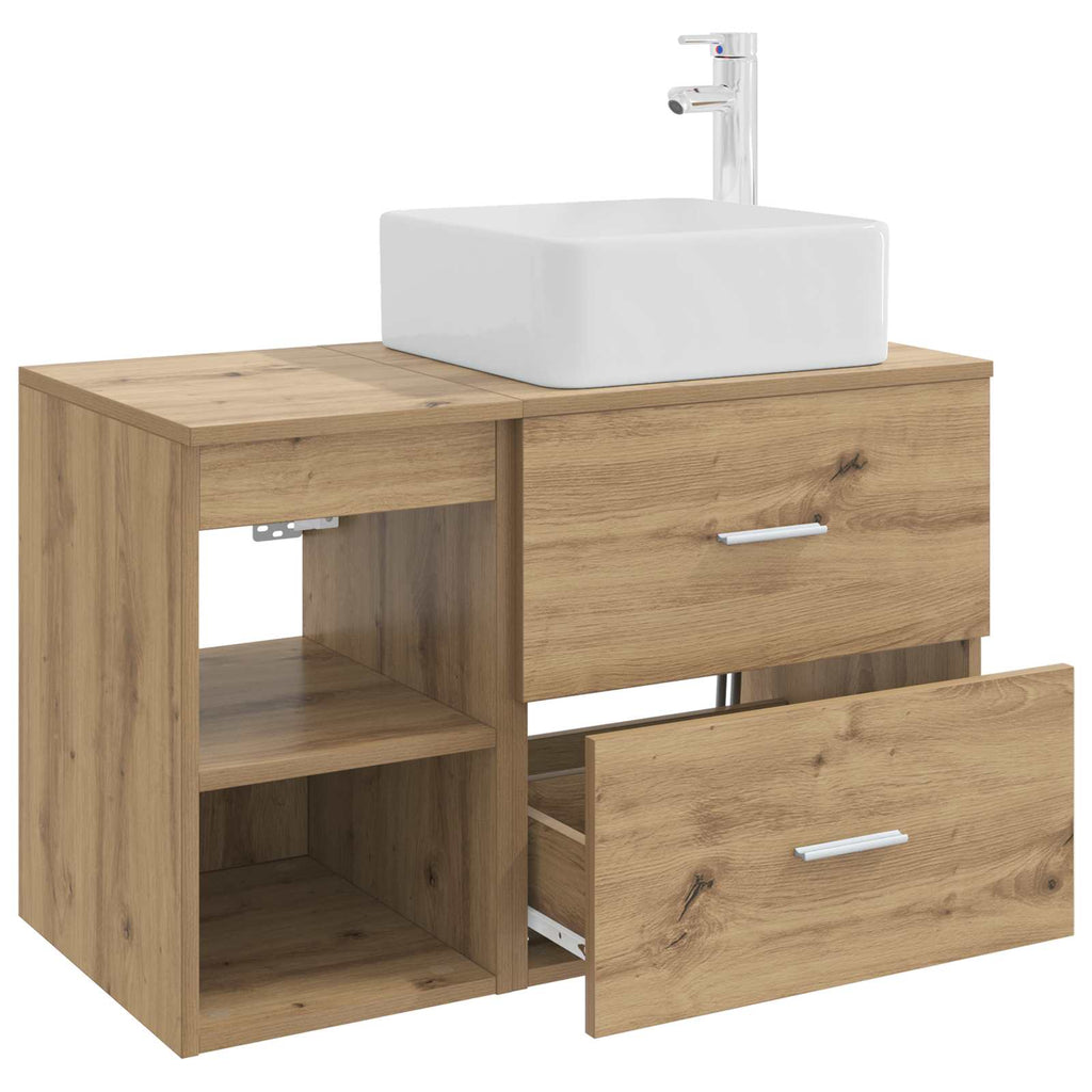 Badezimmermöbel-Set 2 pcs Artisan-Eiche Holzwerkstoff