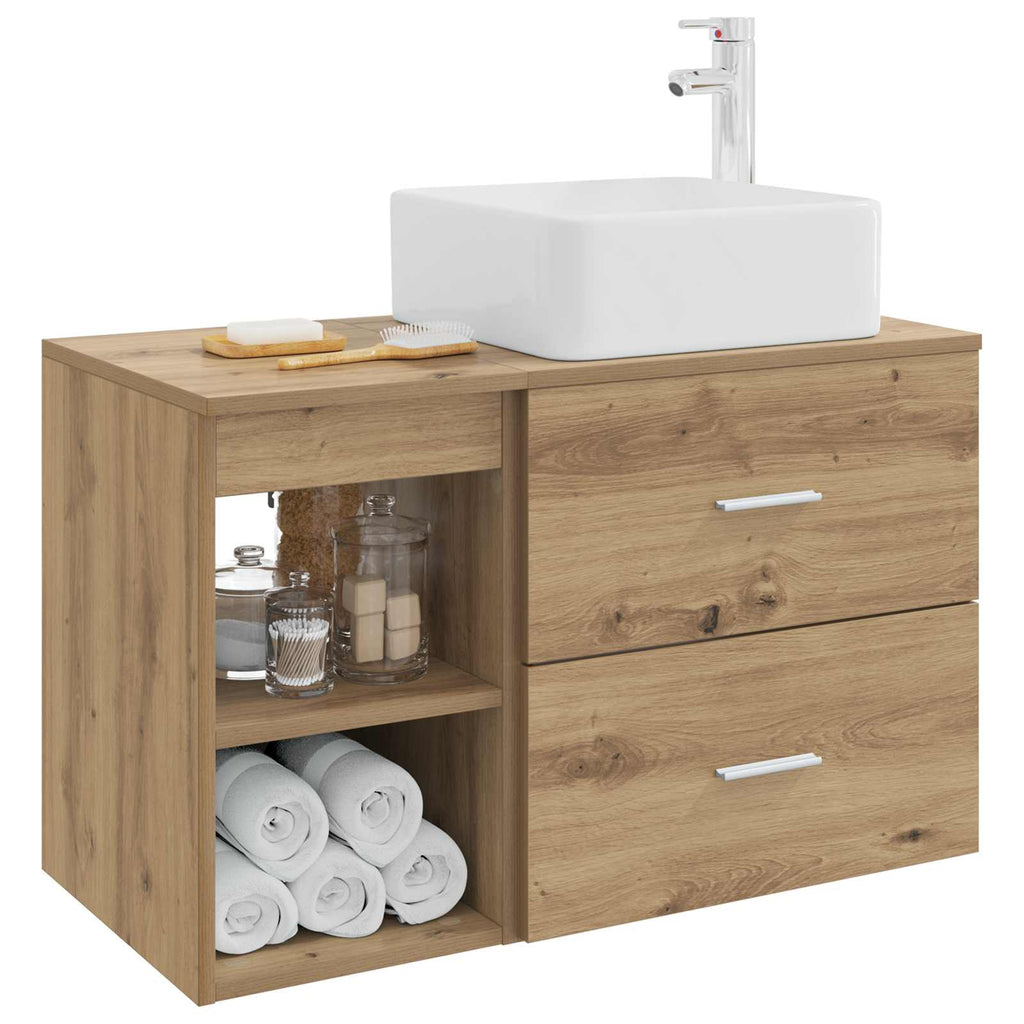 Badezimmermöbel-Set 2 pcs Artisan-Eiche Holzwerkstoff