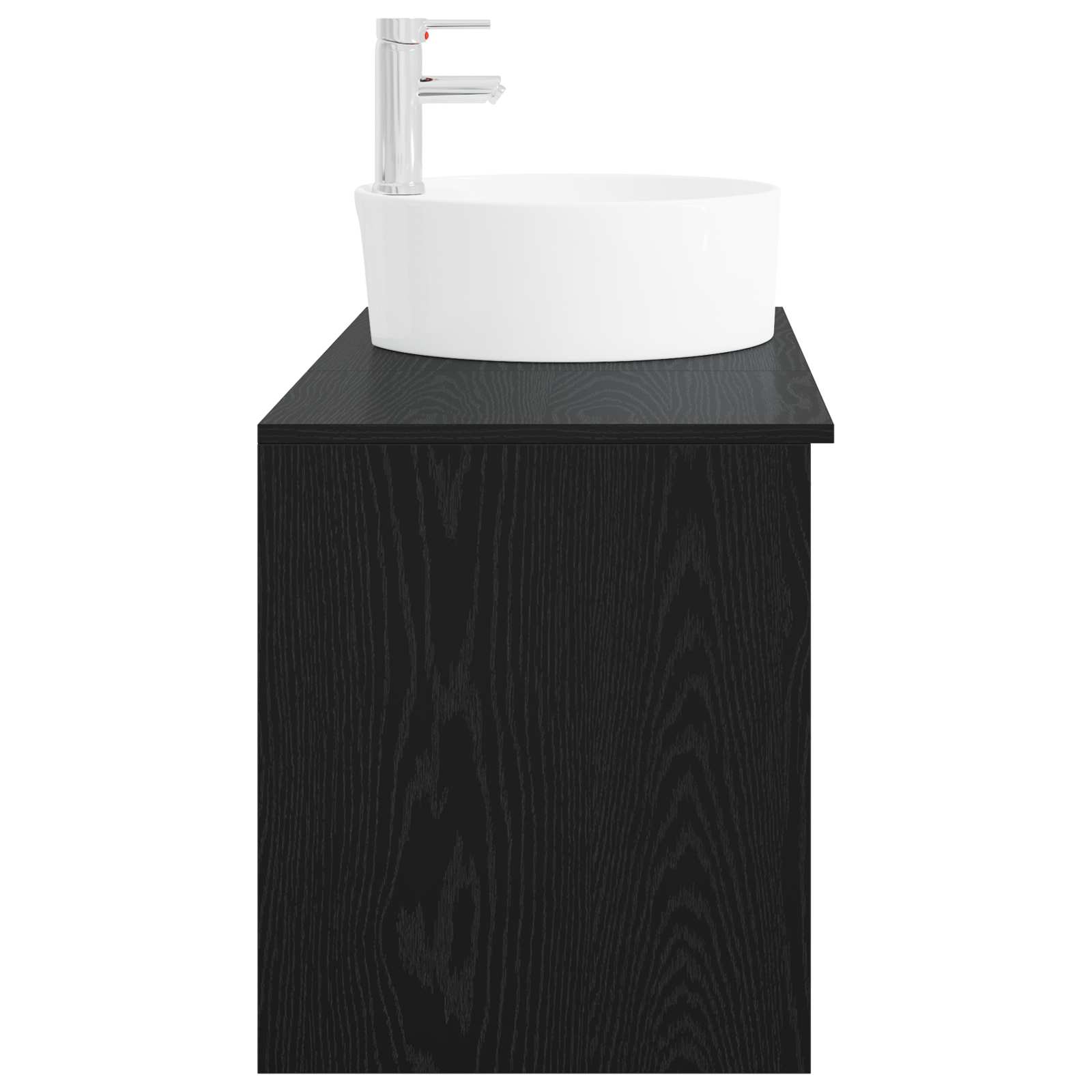 Badezimmermöbel-Set 2 pcs Schwarze Eiche Holzwerkstoff