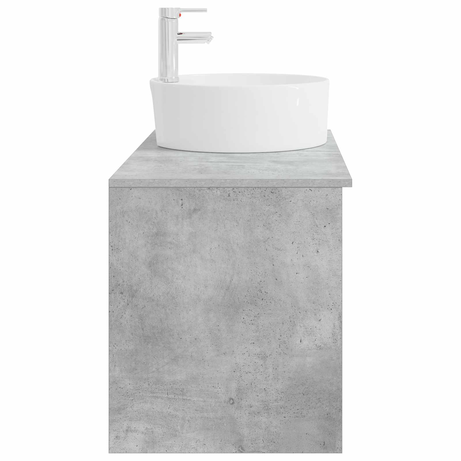 Badezimmermöbel-Set 2 pcs Betongrau Holzwerkstoff