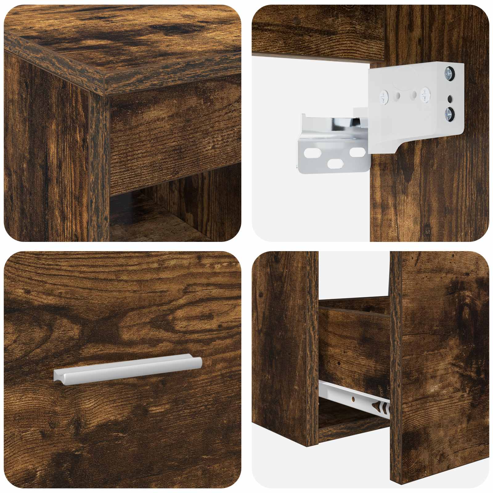 Badezimmermöbel-Set 2 pcs Geräucherte Eiche Holzwerkstoff