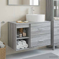Badezimmermöbel-Set 2 pcs Grau Sonoma Holzwerkstoff