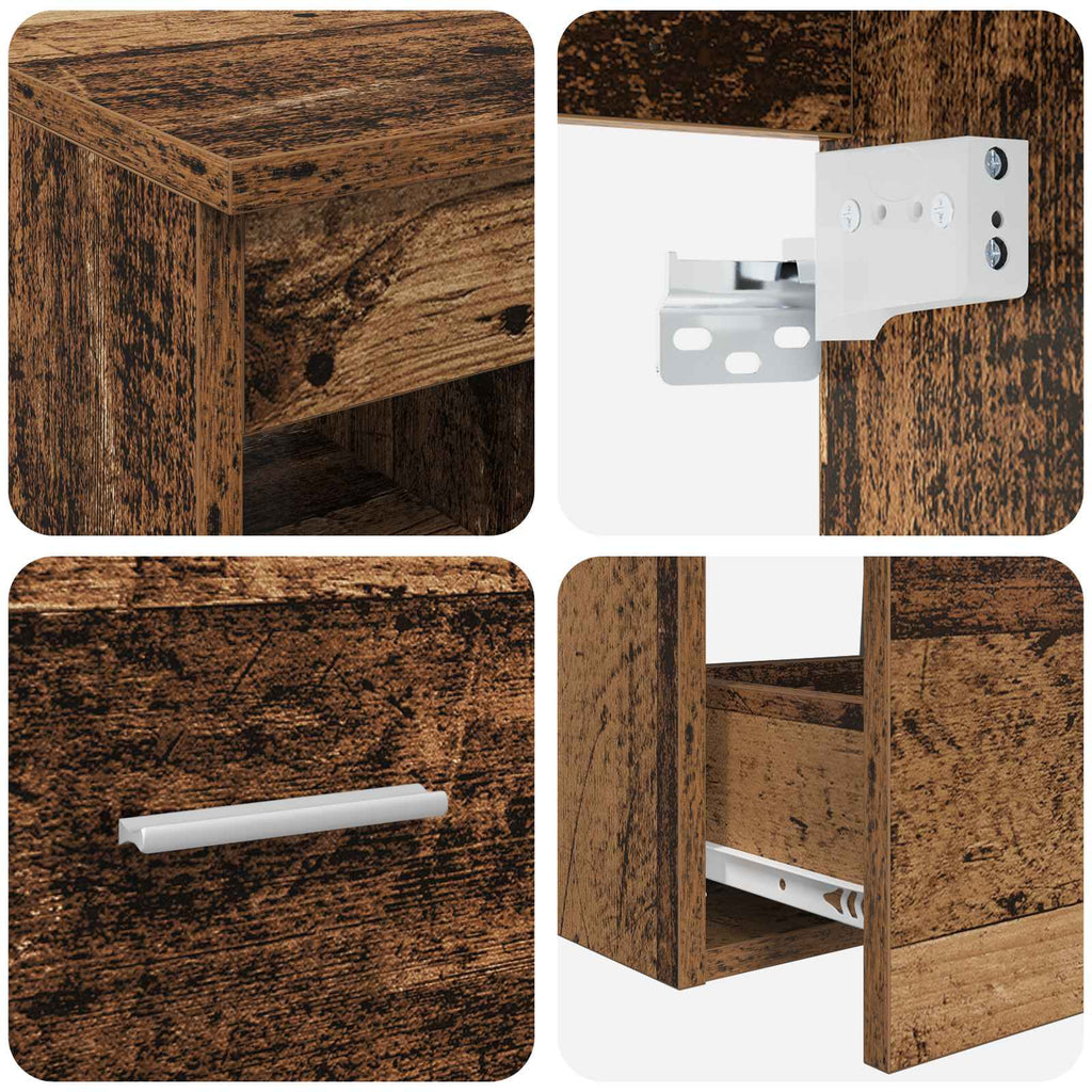 Badezimmermöbel-Set 2 pcs Altholz Holzwerkstoff