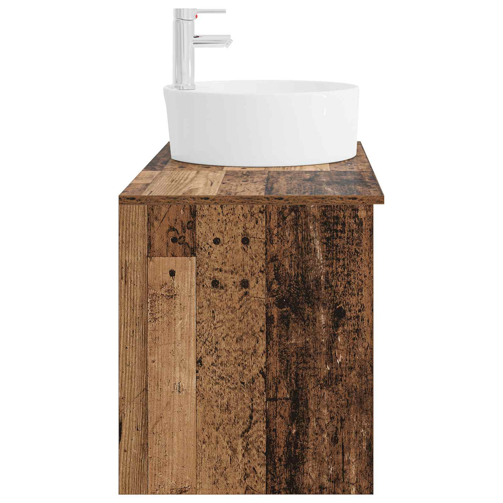 Badezimmermöbel-Set 2 pcs Altholz Holzwerkstoff