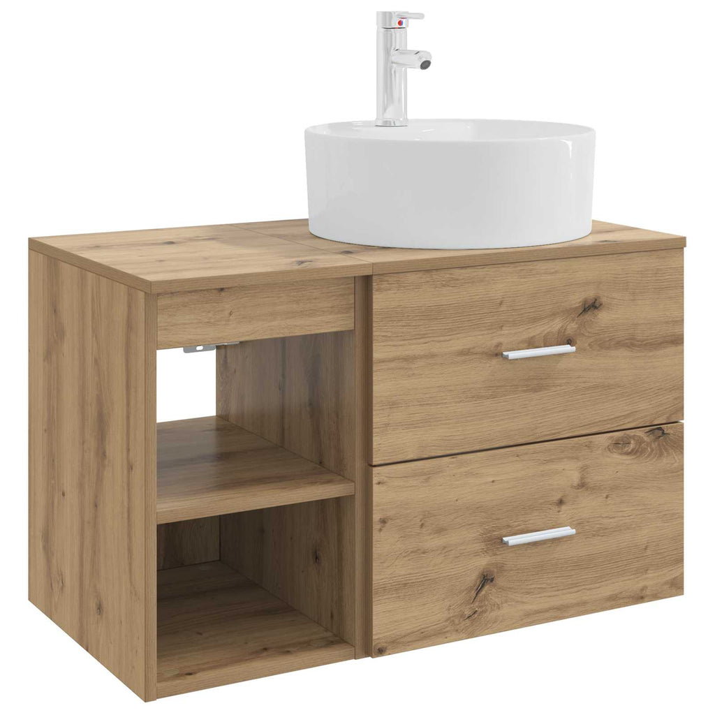 Badezimmermöbel-Set 2 pcs Artisan-Eiche Holzwerkstoff