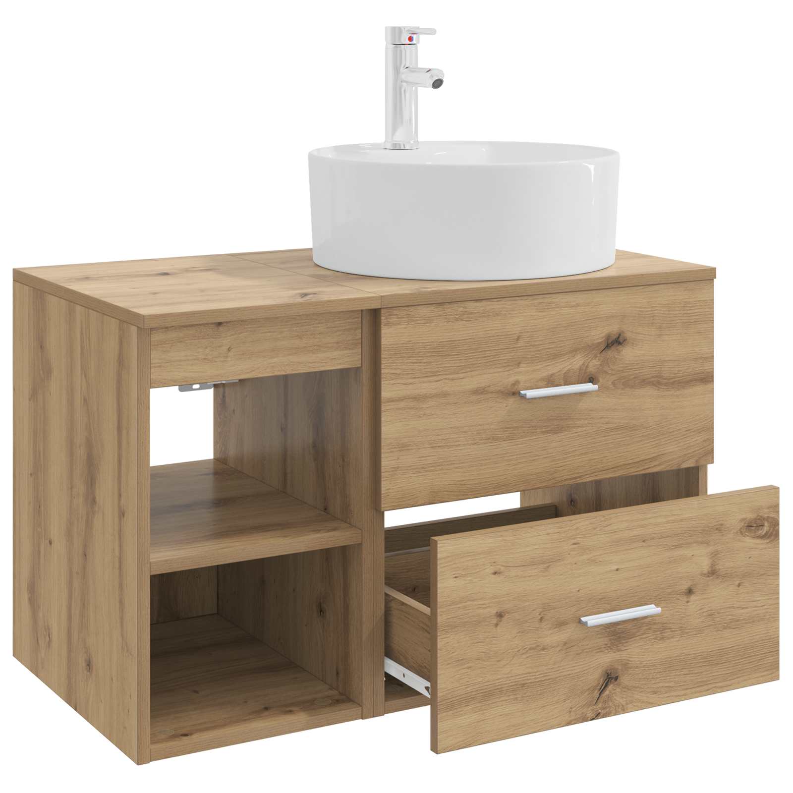 Badezimmermöbel-Set 2 pcs Artisan-Eiche Holzwerkstoff