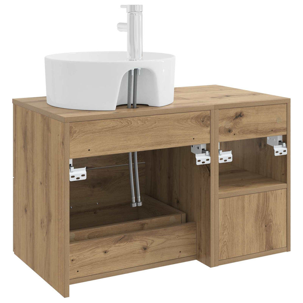 Badezimmermöbel-Set 2 pcs Artisan-Eiche Holzwerkstoff