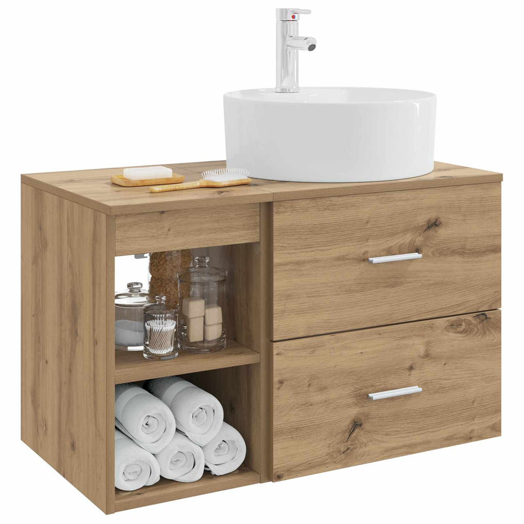 Badezimmermöbel-Set 2 pcs Artisan-Eiche Holzwerkstoff