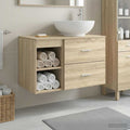 Badezimmermöbel-Set 2 pcs Sonoma-Eiche Holzwerkstoff