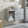 Badezimmermöbel-Set 2 pcs Grau Sonoma Holzwerkstoff
