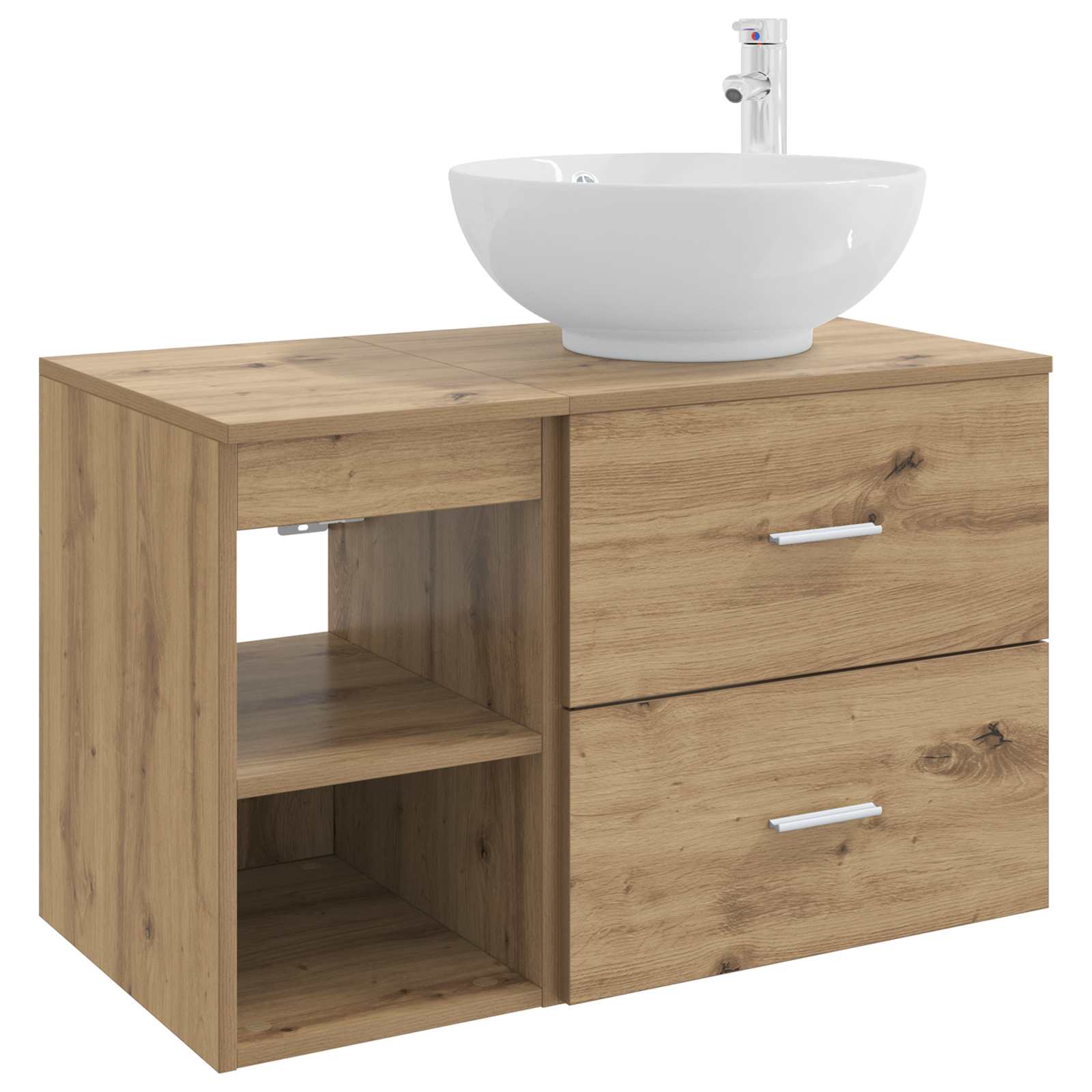 Badezimmermöbel-Set 2 pcs Artisan-Eiche Holzwerkstoff