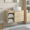 Badezimmermöbel-Set 2 pcs Sonoma-Eiche Holzwerkstoff