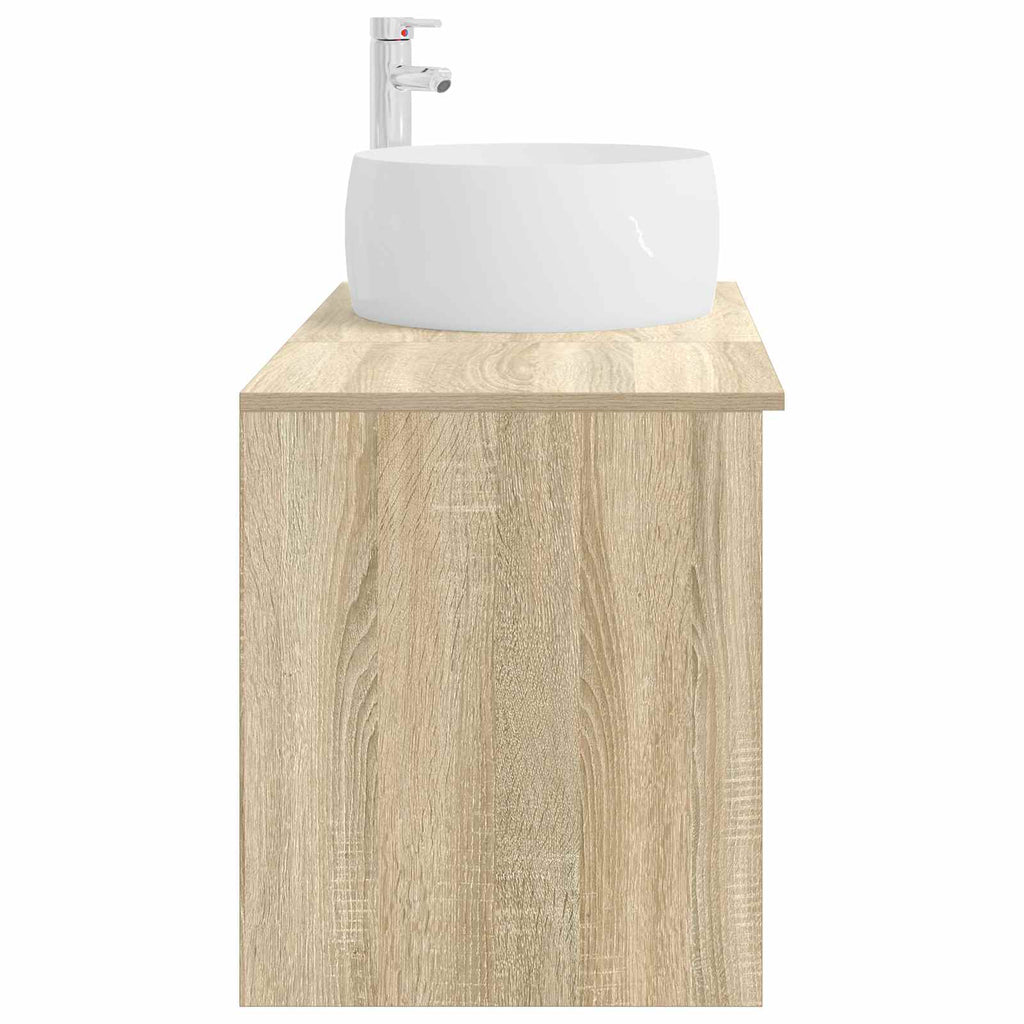 Badezimmermöbel-Set 2 pcs Sonoma-Eiche Holzwerkstoff
