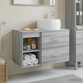 Badezimmermöbel-Set 2 pcs Grau Sonoma Holzwerkstoff