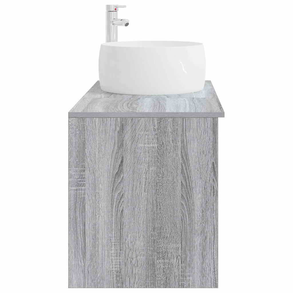 Badezimmermöbel-Set 2 pcs Grau Sonoma Holzwerkstoff