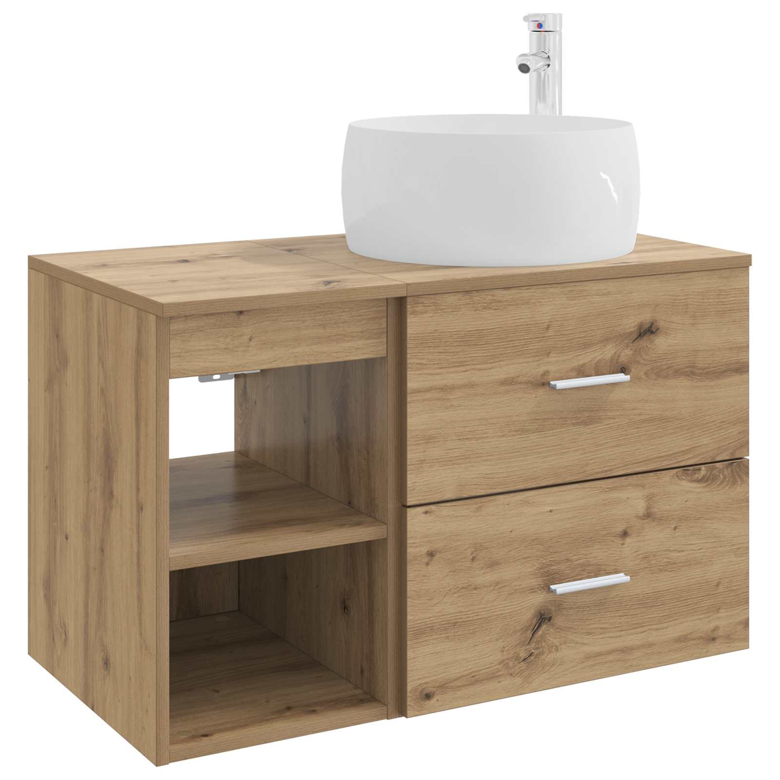 Badezimmermöbel-Set 2 pcs Artisan-Eiche Holzwerkstoff