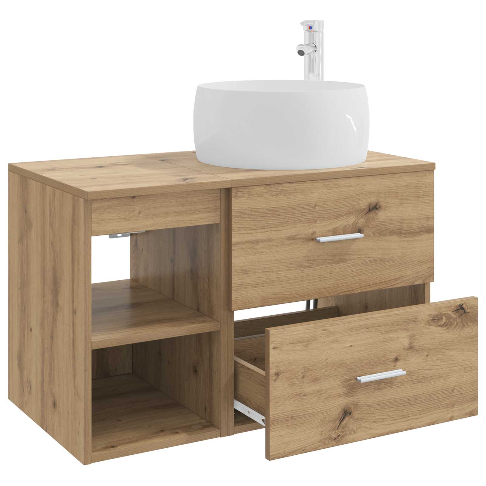 Badezimmermöbel-Set 2 pcs Artisan-Eiche Holzwerkstoff