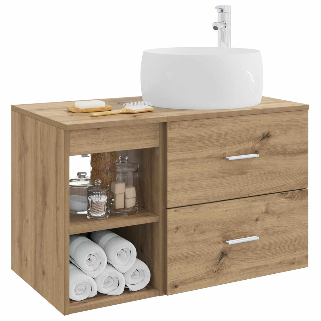 Badezimmermöbel-Set 2 pcs Artisan-Eiche Holzwerkstoff