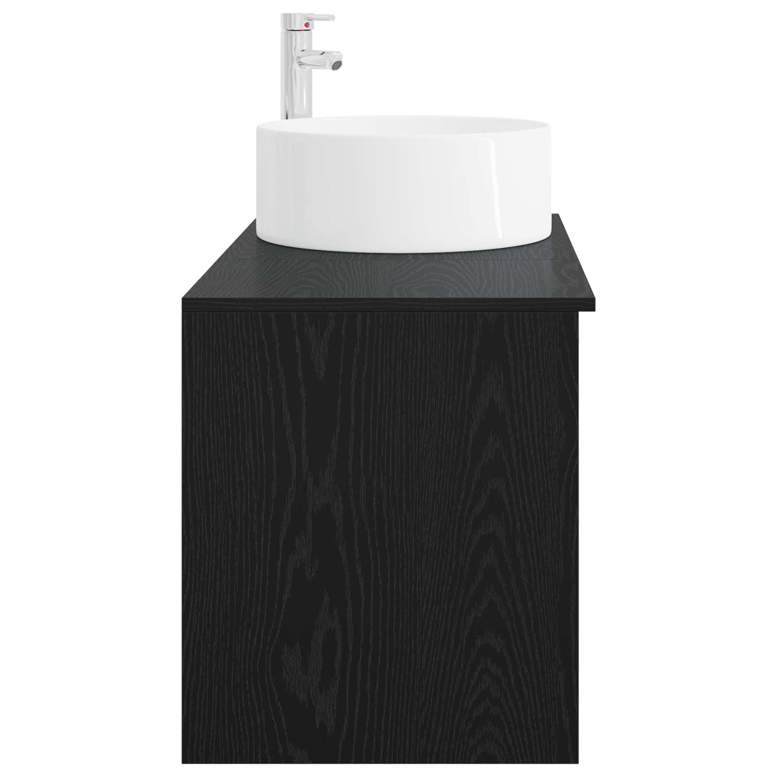 Badezimmermöbel-Set 2 pcs Schwarze Eiche Holzwerkstoff
