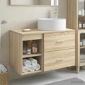 Badezimmermöbel-Set 2 pcs Sonoma-Eiche Holzwerkstoff