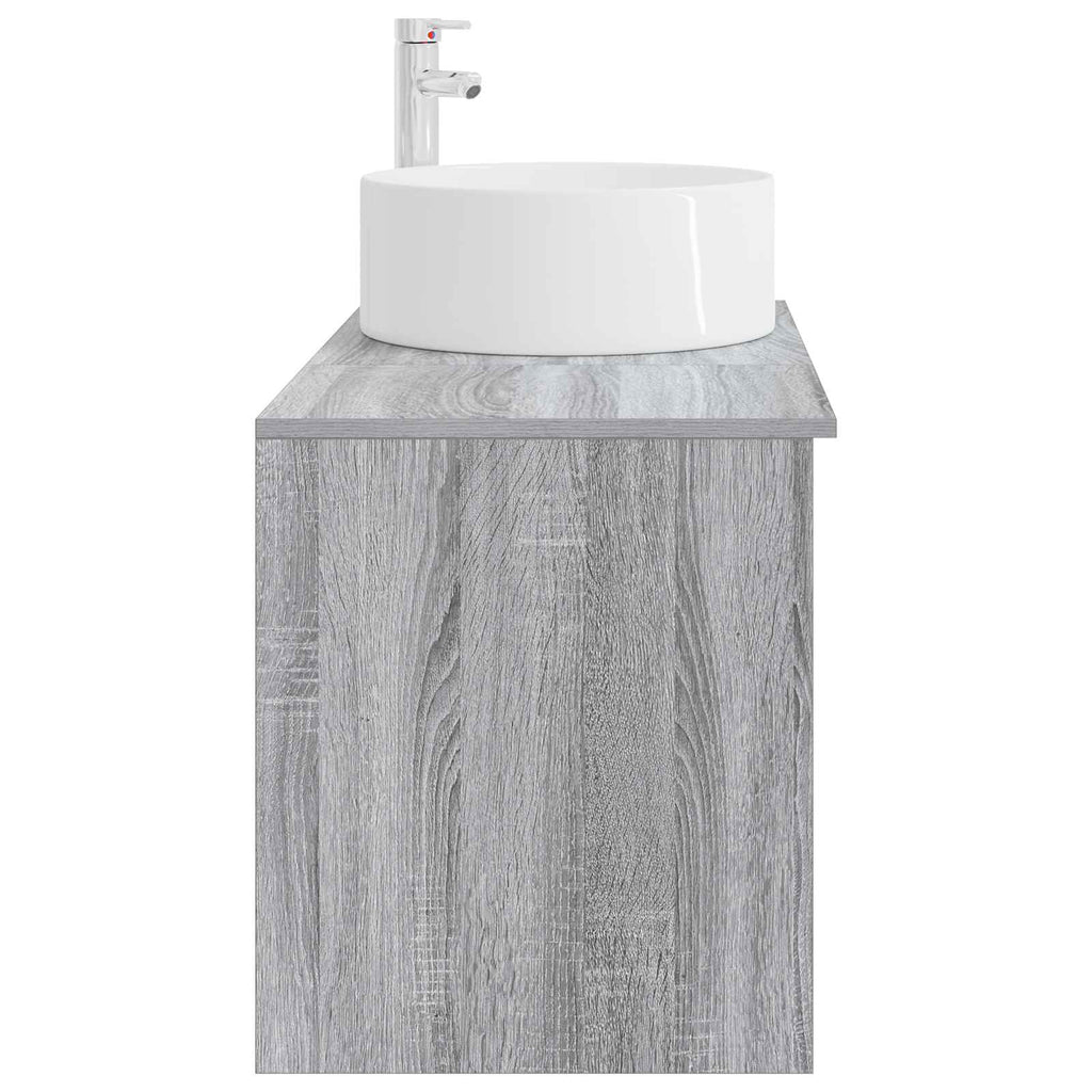 Badezimmermöbel-Set 2 pcs Grau Sonoma Holzwerkstoff