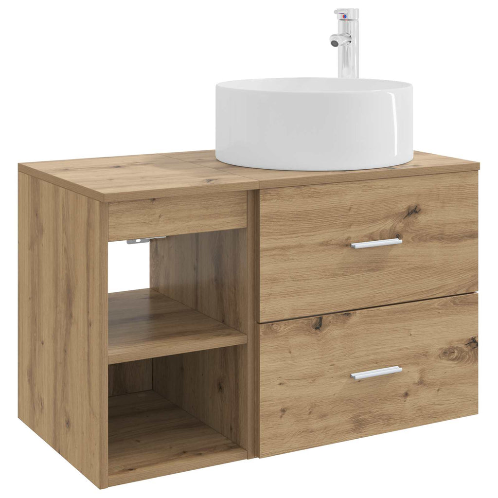 Badezimmermöbel-Set 2 pcs Artisan-Eiche Holzwerkstoff