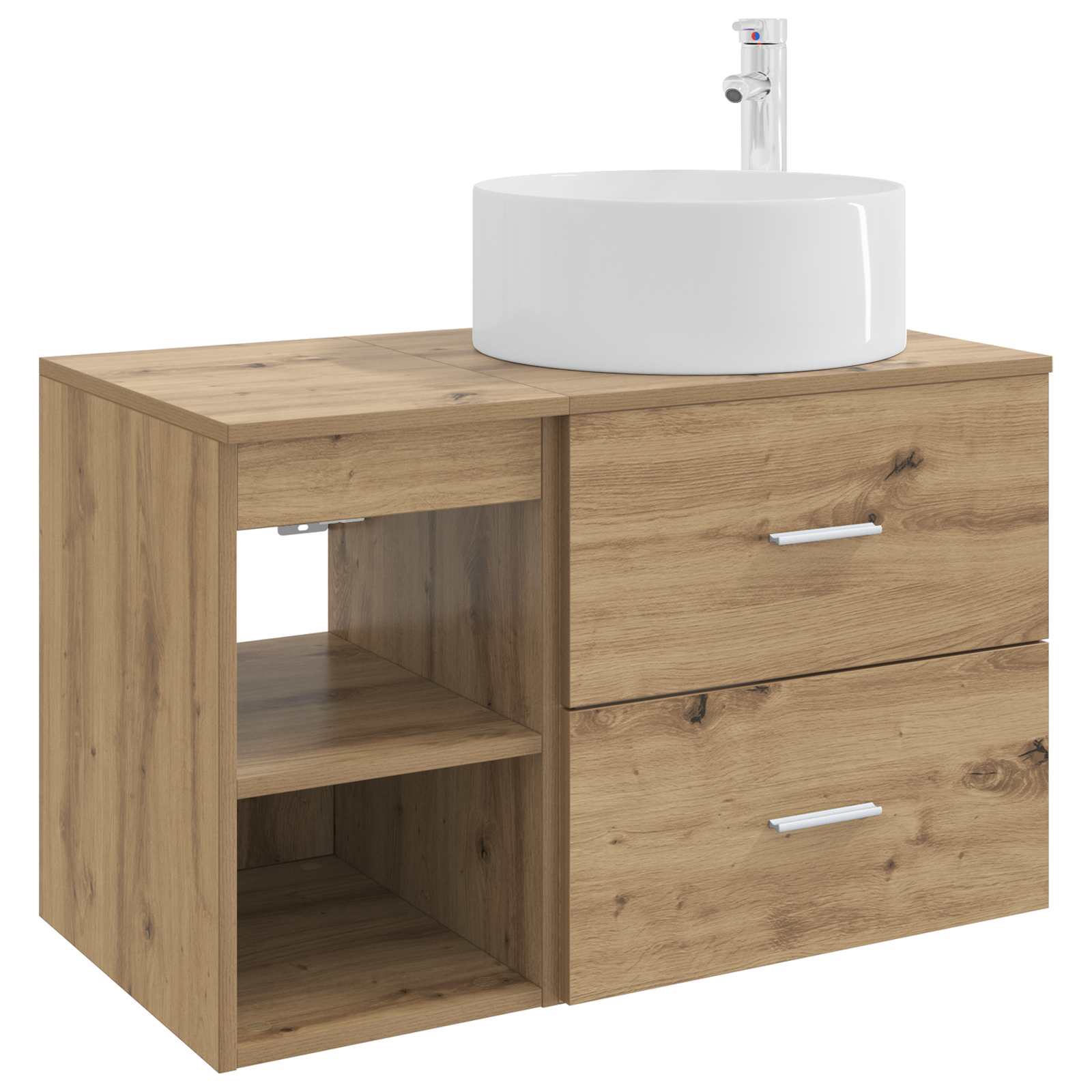 Badezimmermöbel-Set 2 pcs Artisan-Eiche Holzwerkstoff