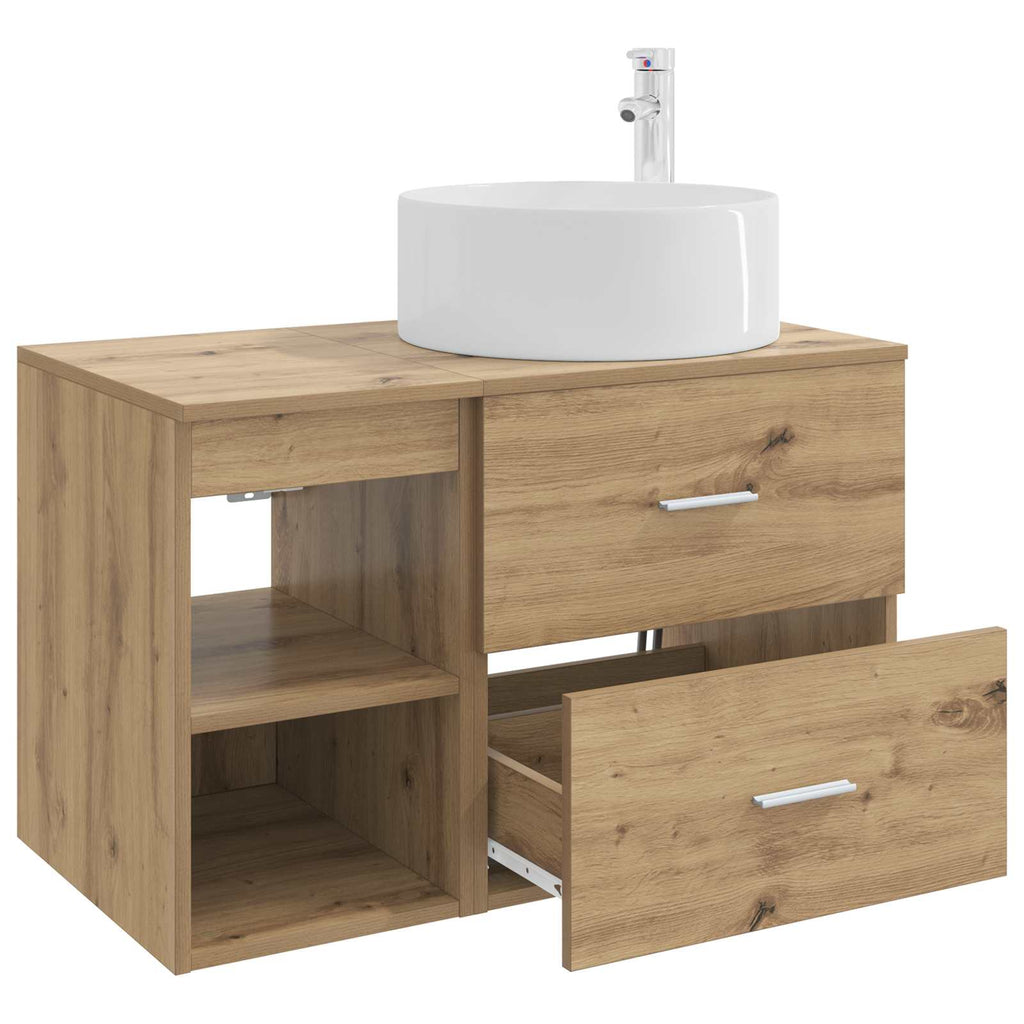 Badezimmermöbel-Set 2 pcs Artisan-Eiche Holzwerkstoff