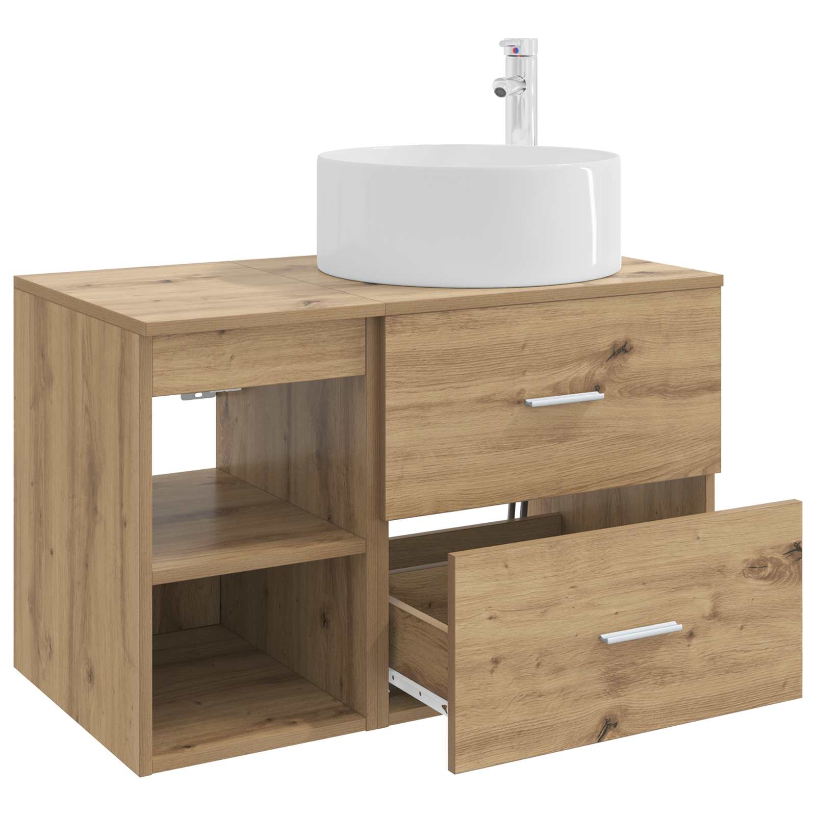 Badezimmermöbel-Set 2 pcs Artisan-Eiche Holzwerkstoff