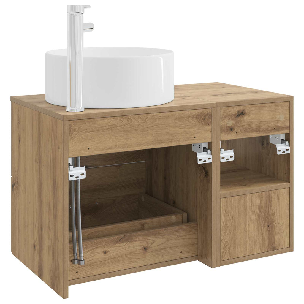 Badezimmermöbel-Set 2 pcs Artisan-Eiche Holzwerkstoff