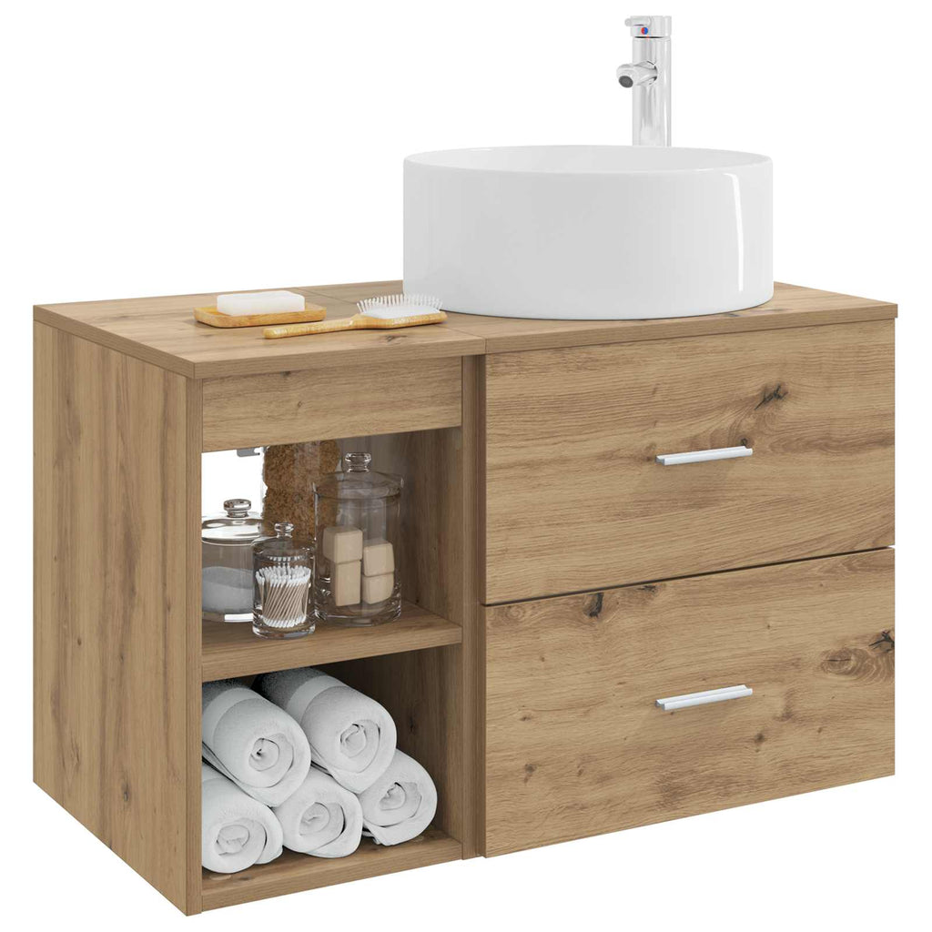 Badezimmermöbel-Set 2 pcs Artisan-Eiche Holzwerkstoff