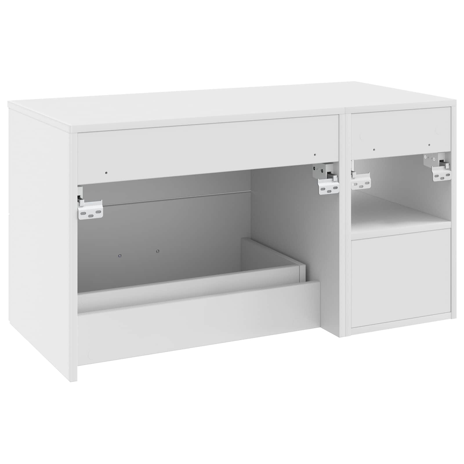 Badezimmermöbel-Set 2 pcs Weiß Holzwerkstoff