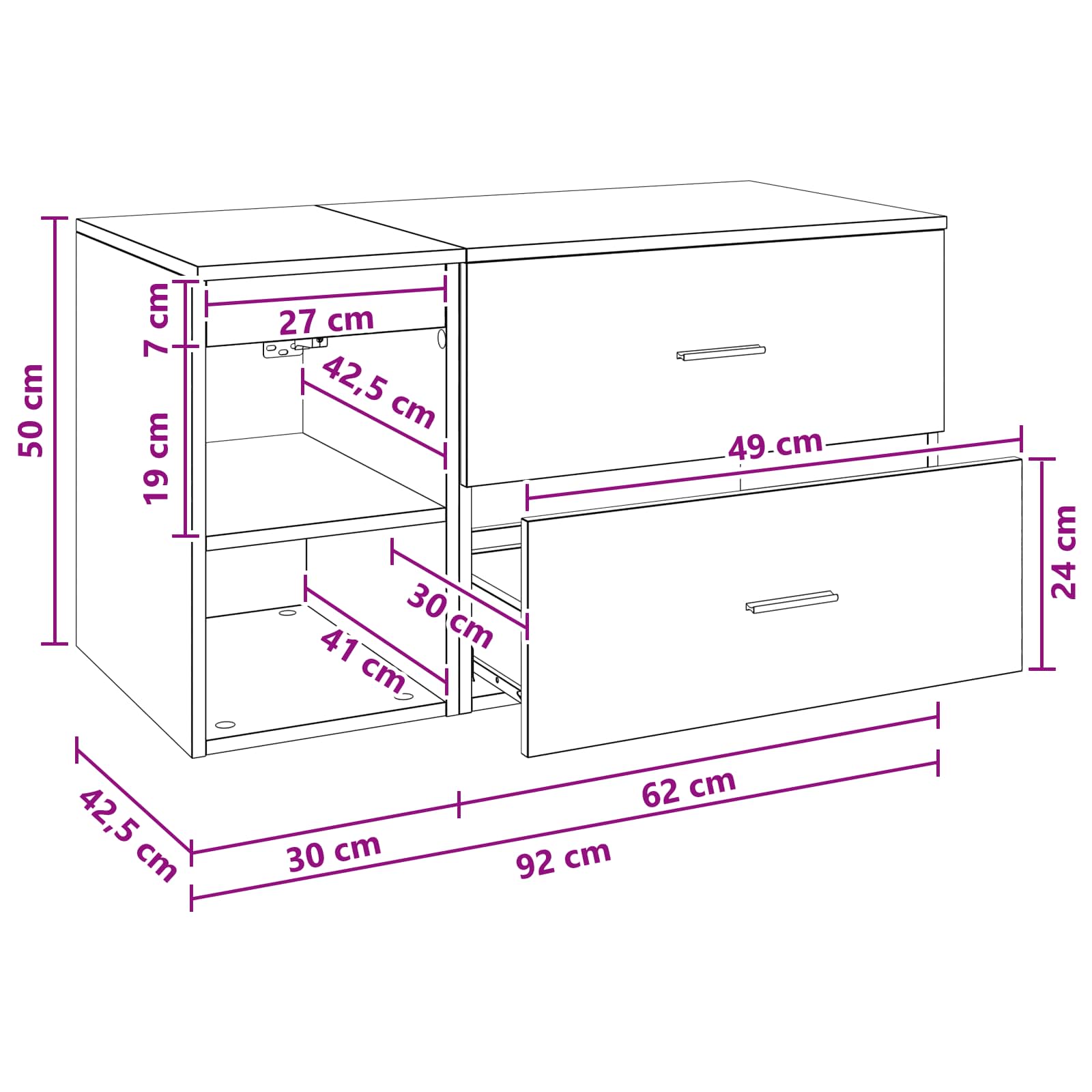 Badezimmermöbel-Set 2 pcs Weiß Holzwerkstoff
