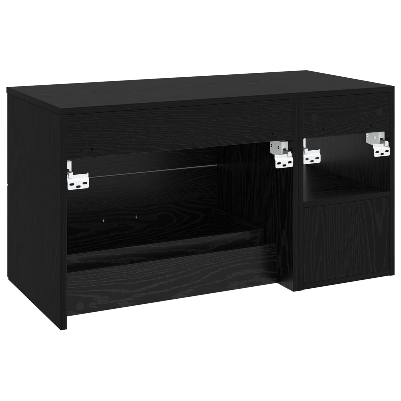 Badezimmermöbel-Set 2 pcs Schwarze Eiche Holzwerkstoff